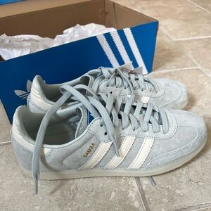 NWT Adidas samba OG wonder silver/offwhite/chalkwhite (baby blue)